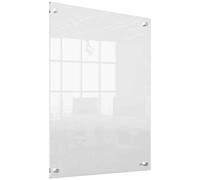 Nobo - Mini Tableau Transparent Effaçable en Acrylique pour Bureau, Facile à Effacer, 600 x 450 mm, Feutre Marqueur et Fixations Murales Inclus, 1915621, Blanc