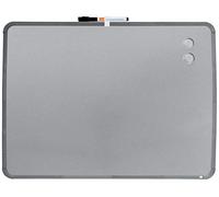 Nobo - Petit Tableau Blanc Magnétique Mural avec Cadre Fin en Métal, Portrait ou Paysage, Poignées et Porte-Marqueur Intégrés, 580 x 430 mm, QB05742C