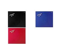 Nobo - Petit Tableau Blanc Mural Carré, Surface Magnétique en Verre Effaçable à Sec, Sans Cadre, Fixations Invisibles, 450 x 450 mm, Feutre Marqueur et Aimants Inclus, Bleu, 1903953
