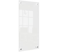 Nobo - Petit Tableau Effaçable Mural en Verre, Sans Cadre, 300 x 600 mm, 1 Feutre Effaçable Inclus, Blanc, 1915603