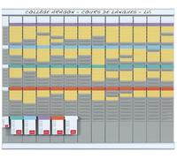Nobo planning à fiches T2 - 13 colonnes - 80 x 66 cm