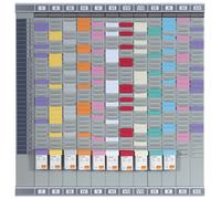 Nobo Planning Pro 12 colonnes 32 fentes fiches T1,5 - Gris