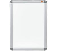 Nobo - Porte-Affiche A3 Mural avec Cadre Clipsable en Aluminium, Façade avec Revêtement Anti-Reflet, Premium Plus, Argenté, 1902213