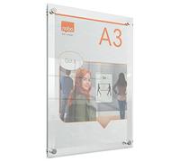 Nobo Porte-affiche mural A3 Premium Plus 1915590 – Acrylique transparent, fixation par les coins