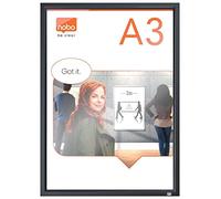Nobo Porte-affiche Impression Pro Frame A3 Gris graphite