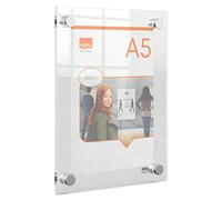 Nobo Porte-affiche mural A5 Premium Plus acrylique transparent sans cadre portrait/paysage 1915592