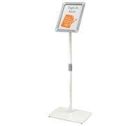 Nobo Premium Plus Porte-Affiche A4 réglable en hauteur et rotatif | Cadre clic pour changer d'affiche vite, 760-1260 mm, protection anti-reflets polypropylène, accueil, événement, magasin