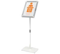 Nobo Premium Plus support d'affichage A3 verrouillable, rotatif réglable | Présentoir sur pied pour bureau, école, hôtel, accueil, 800-1310 mm, anti-reflet, cadre aluminium, 2 clés