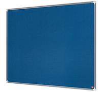 Nobo Premium Plus, Tableau d'affichage en feutre 1200x900mm, Cadre Aluminium, Montage Mural par les coins, Bleu, Certifié Ecolabel, 1915189