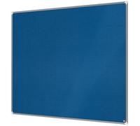 Nobo Premium Plus, Tableau d'affichage en feutre 1500x1200mm, Cadre Aluminium, Montage Mural par les coins, Bleu, Certifié Ecolabel, 1915191