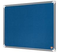 Nobo Premium Plus, Tableau d'affichage en feutre 600x450mm, Cadre Aluminium, Montage Mural par les coins, Bleu, Certifié Ecolabel, 1915187