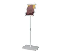 ACCO NOBO Présentoir A4 sur pied 1902208 - Clipsable, Réglable 75-129 cm, Rotatif, Argent