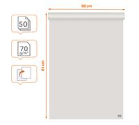 ACCO NOBO Papier ardoise quadrillé 58 x 81 cm – 50 unités – clair (sous film rétractable)