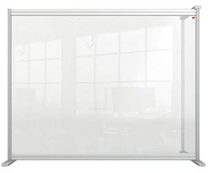 Nobo Séparateur de bureau en acrylique transparent, Barrière de protection et de distanciation sociale autonome, Système de protection et d'écran, Premium Plus 1200x1000mm 1915496