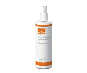 Nobo - Spray Nettoyant pour Tableaux Blancs, pour le Nettoyage Quotidien des Tableaux Effaçables à Sec & Tableaux Magnétiques, Bouteille de 250 ml (1901435)