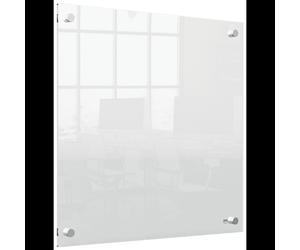 Nobo Tableau Blanc Acrylique Transparent 450x450mm Réf. 1915620 - Surface Effaçable à Sec Non Magnétique - Montage Mural Horizontal/Vertical - 1.28kg