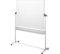 Nobo Tableau blanc laqué pivotant sur roulette - L.150 x H.120 cm - Magnétique