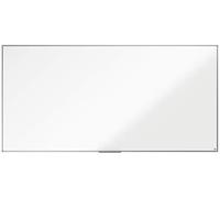Nobo Tableau Blanc Magnétique Émaillé, 2400 x 1200mm, Cadre Aluminium, Montage Mural par les Coins, Porte-Marqueur Inclus, Essence, Blanc, 1915448
