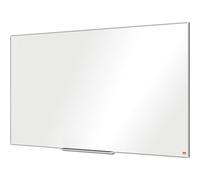 Nobo Tableau Blanc Magnétique Émaillé Widescreen avec Porte-Marqueurs, 1220 x 690 mm, Bords Fins, Système de Fixation InvisaMount, Impression Pro, Blanc, 1915250