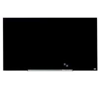 Nobo Tableau Blanc Magnétique Verre avec Porte-Marqueurs Amovible, 1260 x 710 mm, Système de Fixation InvisaMount, Impression Pro, Noir, 1905181
