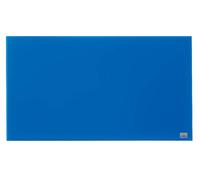 Nobo Tableau Blanc Magnétique Verre avec Porte-Marqueurs Amovible, 680 x 380 mm, Système de Fixation InvisaMount, Impression Pro, Bleu, 1905187