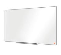 Nobo Tableau Blanc Magnétique Widescreen Acier Nano Clean avec Porte-Marqueurs, 890 x 500 mm, Bords Fins, Système de Fixation InvisaMount, Impression Pro, Blanc, 1915254