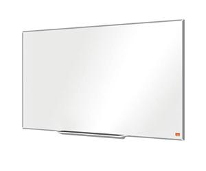 Nobo Tableau Blanc Magnétique Widescreen Acier Nano Clean avec Porte-Marqueurs, 890 x 500 mm, Bords Fins, Système de Fixation InvisaMount, Impression Pro, Blanc, 1915254
