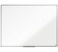 Nobo Tableau Blanc Mélaminé Non-Magnétique, 1200 x 900mm, Cadre Aluminium, Montage Mural par les Coins, Porte-Marqueur Inclus, Essence, Blanc, 1915271