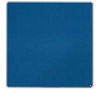 Nobo Tableau d'Affichage Feutre, 1200 x 1200mm, Cadre Aluminium, Montage Mural par les Coins, Premium Plus, Bleu, 1915190
