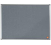 Nobo Tableau d'Affichage Feutre, 600 x 450mm, Cadre Aluminium, Montage Mural par les Coins, Essence, Gris, 1915204