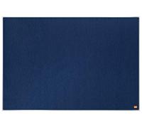 Nobo Tableau d'Affichage Feutre, 900 x 600 mm, Bords Fins, Système de Fixation InvisaMount, Impression Pro, Bleu, 1915226