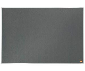 Nobo Tableau d'Affichage Feutre, 900 x 600 mm, Bords Fins, Système de Fixation InvisaMount, Impression Pro, Gris, 1915220