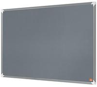 Nobo Tableau d'Affichage Feutre, 900 x 600mm, Cadre Aluminium, Montage Mural par les Coins, Premium Plus, Gris, 1915195