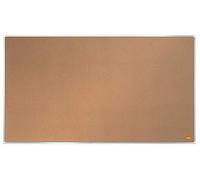 Nobo Tableau d'Affichage Liège Widescreen, 710 x 400 mm, Bords Fins, Surface Auto-Régénératrice, Système de Fixation InvisaMount, Impression Pro, Brun Clair, 1915414