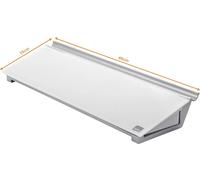 Nobo Bloc-notes personnel surface en verre trempé L.46 x P.15 cm - Blanc brillant