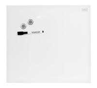 Nobo Tableau blanc mural carré 450×450 mm verre magnétique effaçable à sec, feutre et aimants