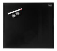 Nobo Tableau magnétique noir en verre Diamond 300x300, conditionnement retail Noir