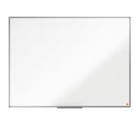 Nobo Tableau mural blanc laqué Magnétique Essence - L.120 x H.90 cm - Cadre aluminium