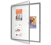 ACCO NOBO Vitrine d'affichage magnétique extérieure verrouillable 12×A4 Premium Plus Argent/Blanc
