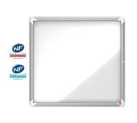 Nobo Vitrine d'affichage extérieur Premium Plus 6 feuilles A4 - Porte battante - Fond magnétique