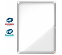 Nobo Vitrine d'affichage extérieur Premium Plus 9 feuilles A4 - Porte battante - Fond magnétique