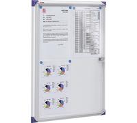 nobo Vitrine d'affichage extra-plate paroi arrière en métal 4 x DIN A4
