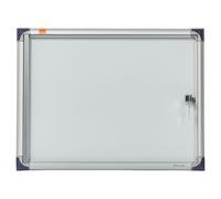 Nobo Vitrine d'affichage intérieur extra-plate 2 feuilles A4 - Porte battante - Fond magnétique