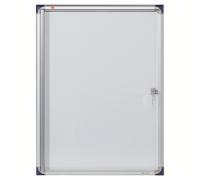 Nobo Vitrine d'affichage intérieur extra-plate 4 feuilles A4 - Porte battante - Fond magnétique