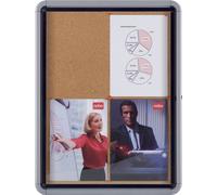 nobo Vitrine d'affichage liège paroi arrière intérieur 4 x DIN A4