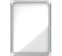 nobo Vitrine d'affichage métal paroi arrière intérieur 4 x DIN A4