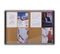 nobo Vitrine d'affichage porte coulissante liège paroi arrière 12 x DIN A4 expédition par transporteur