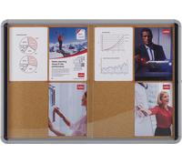 nobo Vitrine d'affichage porte coulissante liège paroi arrière 18 x DIN A4 expédition par transporteur