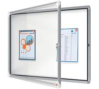 Nobo, Vitrine d'extérieur, Certifiée NF Collectivité et Education, Fond magnétique, 8xA4, 924x668 mm, Porte battante, Gamme Premium Plus, 1902579