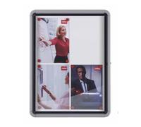 Nobo, Vitrine d'extérieur, Certifiée NF Collectivité et Education, Fond magnétique, 8xA4, 924x668 mm, Porte battante, Gamme Premium Plus, 1902579